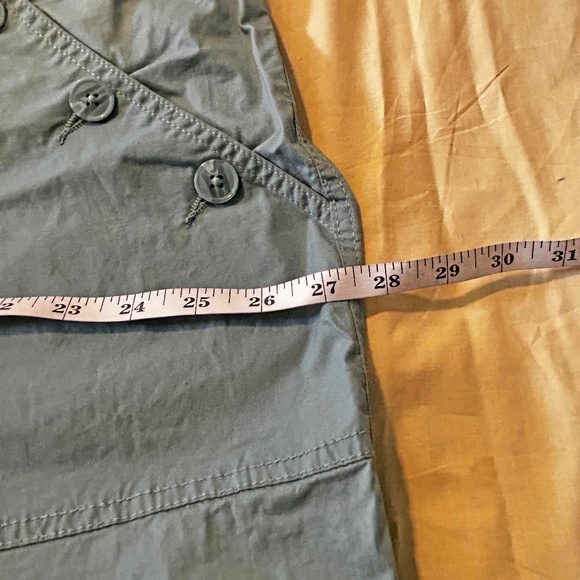 NEW PHOTOS! CAPRI, LIGHT TWILL, CAMEO BLUE, SIZE 28, COTTON/SPANDEX BLEND, FLY - Picture 4 of 16